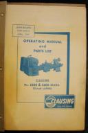 Clausing-Clausing 5300 & 5400 Lathe Instructions & Parts List-5300-5400-01
